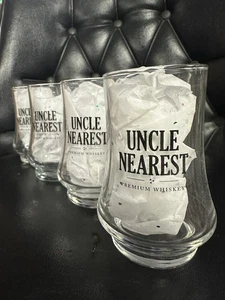 Whiskey Tasting Glass Uncle Nearest Set Of 4 Tulip Glencairn NEW Bourbon Scotch - Picture 1 of 2