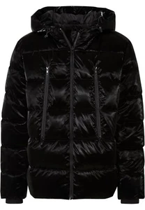 Urban Classics Jacket Puffer Men Glossy Effect Hood Black - Picture 1 of 8