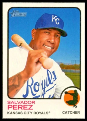 2022 TOPPS HERITAGE #267 SALVADOR PEREZ KANSAS CITY ROYALS - Image 1 of 2