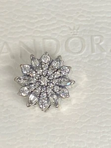 Authentic Pandora Ice Crystal Sterling Silver Charm 925 ALE Retired 791764CZ - Picture 1 of 5