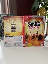 Let's Sing Country Nintendo Switch ‘For Display Only’ Case Artwork Only
