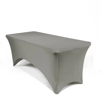 4/6/8 FT Spandex Fitted Table Covers Stretch Rectangular Tablecloths - FREE SHIP - Image 1 of 4