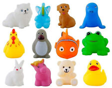 Rubber Squeeze Colorful Soft Animals Swimming WaterToys For Child Set OF 12Pcs