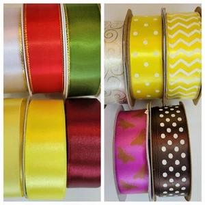 Satin Ribbon 7/8 in Single and Double Faced, 44.5 yards - Picture 1 of 8