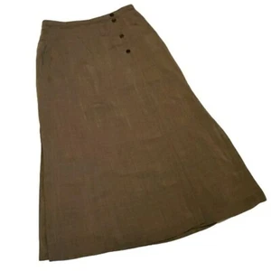 Maxi falda vintage Cerruti 1881 lana mohair marrón tostado para mujer 12 - Imagen 1 de 14