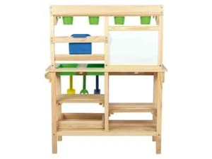 Cocina de barro al aire libre madera cocina de juegos cocina de madera lavabo jardín niños nuevo embalaje original - Imagen 1 de 5