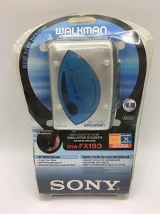Sony Walkman Portable Cassette Player AM/FM Radio - Silver/Blue (WM-FX193/LM2) - Picture 1 of 5