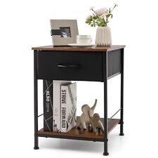 2-tier Nightstand Bedside End Sofa Coffee Table Beside Storage Table With Drawer