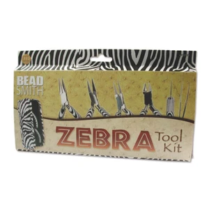 Juego de herramientas Beadsmith Zebra 6 piezas alicates, escariador de cuentas, pinzas y bolsa de almacenamiento - Imagen 1 de 2