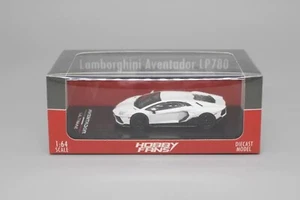 HF 1/64 Lamborghini Aventador LP780-4 Ultimae White Diecast Car Model - Picture 1 of 6