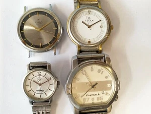 TITAN & OTHER 3 PIECE MIX LOTT QUARTZ MEN & WOMEN NOT WORKING PARTS PURPOSE - Picture 1 of 18