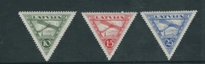 LATVIA 1928 BLERIOT AIR MAILs (Scott C3-C5) F/VF MLH L2 - Picture 1 of 1