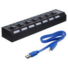  7-Port Powered USB 3.0 Hub High-Speed Transferring USB Hub Splitter Individual