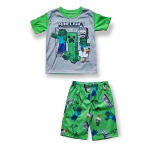 Minecraft Boys Sleep Shirt and Shorts, 2 Piece Set Size (4-5)