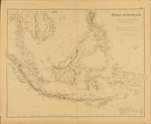 Indonesia, Siam, Borneo etc. - large antique map, Circa 1870. - Picture 1 of 1