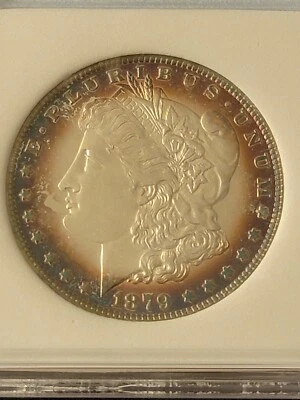 1879-O Morgan Silver Dollar $1 Rare Gem Uncirculated Gorgeous Toning  - Image 1 of 3