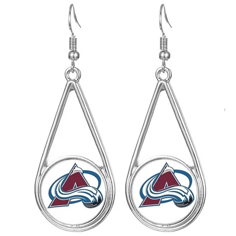 Colorado Avalanche Womens Silver Drop Dangle Earrings w Gift Pkg D29 Cover