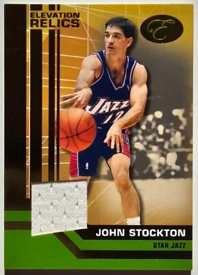 John Stockton /29 Worn Memorabilia Topps Bowman Elevation 2007-08 *Excellent* - Image 1 of 4