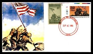 Mayfairstamps US FDC 1995 Marines Raising Flag Iwo Jima Combo First Day Cover aa