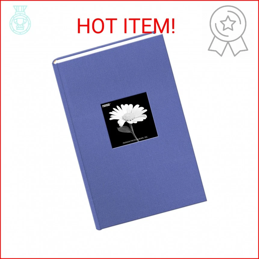 Fabric Frame Cover Photo Album 300 Pockets Hold 4x6 Photos Sky Blue