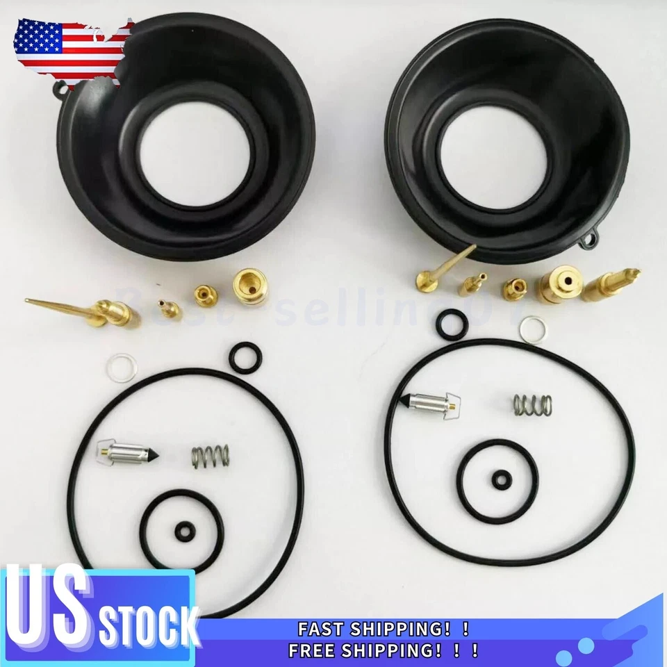 2X Carb Rebuild Kit Carburetor Repair Kit DIAPHRAGM JETS FOR Honda CB360 - Image 1 of 4