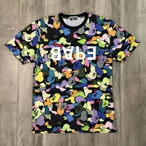 Multi camo BAPE logo T-shirt A Bathing Ape Size M - Picture 1 of 7