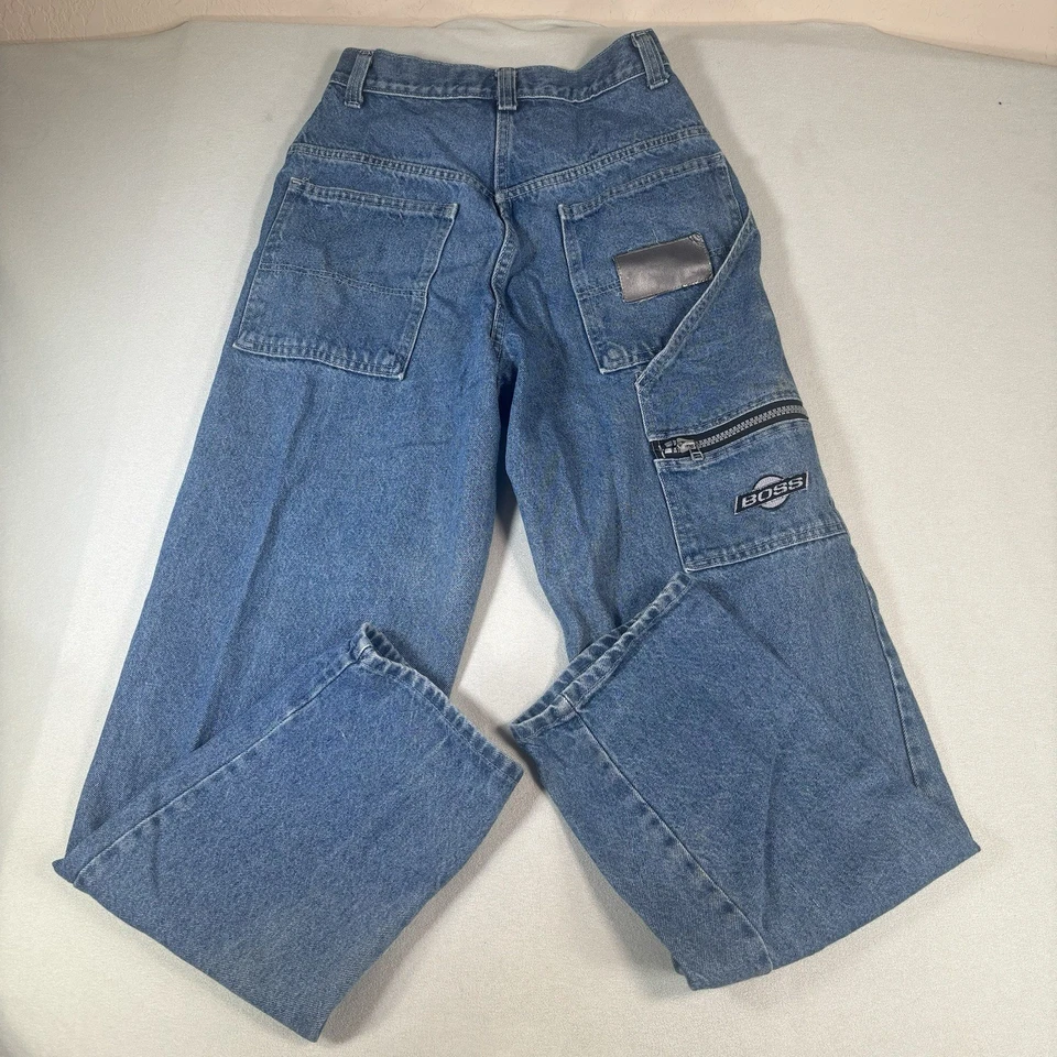 Jeans Boss Carpintero De Colección Para Hombres 28x32 Patinador Suelto Años 90 Y2K Grunge Hip Hop Azul Foto 1 de 4