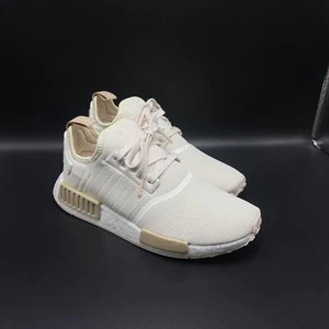 adidas NMD R1 Chalk White Beige Cream Nude Women's Size 9.5 RUNNING SHOES FW6432 - Picture 1 of 11