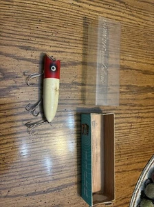 Heddon Basser 8500 L Wood Box Dowagiac Wood Classic Vintage - Picture 1 of 6
