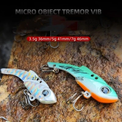8pcs Metal Blade Fishing Lures Hard VIB CrankBait Sinking Treble Hook 3.5g-7g Foto 1 de 4