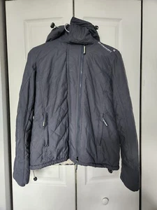 Superdry Windcheater Japan 3 Layer Hooded Gray Winter Coat Jacket Outdoor Medium - Picture 1 of 13