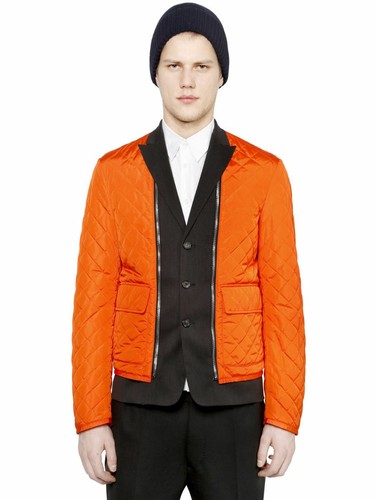 Dsquared2 Giacca trapuntata arancione da uomo con gilet rimovibile taglia M L XL