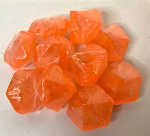 Soap Diamond Gem Shaped soap Novelty gem soaps Set of 10 handmade Orange Color - Picture 1 of 7