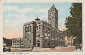 Post Office Wilmington DE Horse Carriage c1920s WB Sabold Herb postcard G912 - Picture 1 of 2