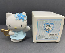 Vtg 2001 Sanrio Hello Kitty Blue Angel Harp ceramic piggy bank Coin Figure W BOX