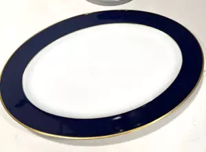 Heinrich Echt Kobalt Blue Cobalt Serving Platter Germany Porcelain Large 14 3/8" - Picture 1 of 6
