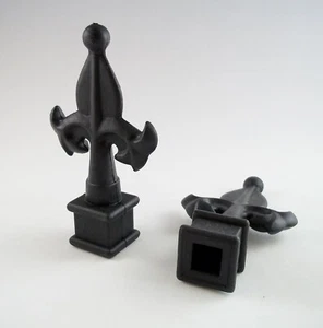 25 JEWEILS (5/8 ZOLL) SCHWARZ KUNSTSTOFF EISEN ZAUN ENDSTÜCKE TOPS 1-70-58 PFADFINDER - Bild 1 von 8
