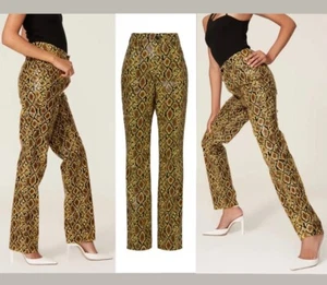 Good American90’s Icon SnakeFauxLeather Pants|Size4/27| 5-DesignPockets|NWOT|BB4 - Picture 1 of 16