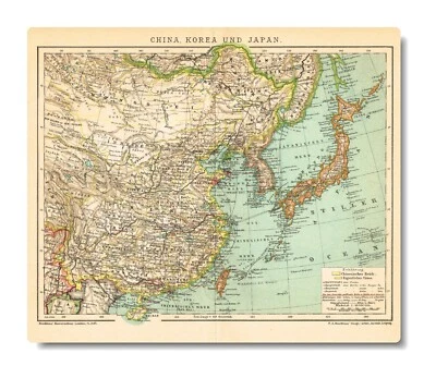 CHINA KOREA TAIWAN FORMOSA  dated 1904   Original  Map  中華民國 한국 - Image 1 of 4