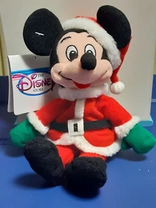 Walt Disney Store Walt Disney MICKEY MOUSE como Santa Claus Navidad 7" años 90! - Imagen 1 de 6