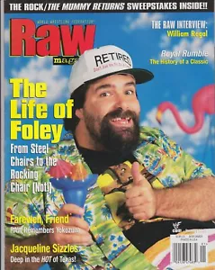 WWF RAW Magazine January 2001 Mick Foley The Rock William Regal Wrestling WWE - Foto 1 di 2