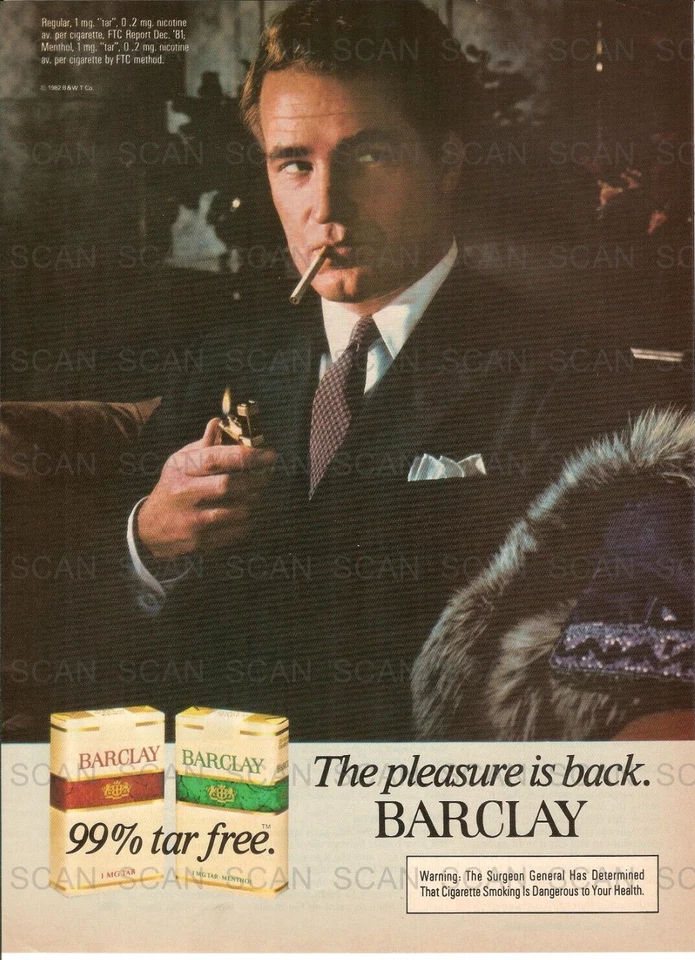 Anuncio de revista Barclay Cigarettes 1982 vintage Foto 1 de 1