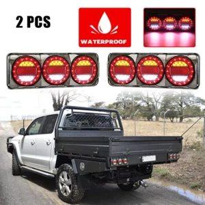 2 x 90 LED Tail Lights 3 LED Combination Stop Tail Indicator Reverse Truck UTE - Picture 1 of 10