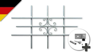 Fenstergitter Luna Sicherheitsgitter Einbruchsschutz feuerverzinkt 1140x690 mm  - Bild 1 von 9