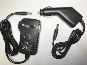 9V Mains AC Adaptor + Car Charger for Vtech V Tech Pink/Blue Innotab 3 Innotab3 - Picture 1 of 6
