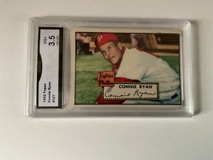 1952 TOPPS #107 CONNIE RYAN BASEBALL CARD GRADED 3.5 - Picture 1 of 2
