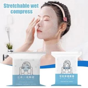 Compresa húmeda elástica, desmaquillante fino y mascarilla facial, maquillaje u ~ - Imagen 1 de 17