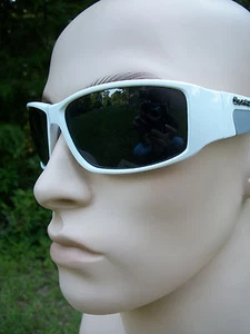 Occhiali da sole bianchi Biohazard BZ4406 UV400 Davis A1 lenti fumo - Foto 1 di 8
