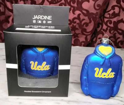 Adorno de Vidrio UCLA - Sudadera con Capucha Universitaria Azul Amarillo Navidad Deportes  Foto 1 de 4