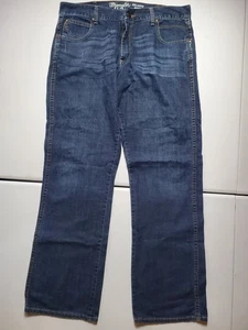 Wrangler Retro Men's Jeans 36x34 Relaxed Boot Blue Jean 100% Cotton WRT20JH - Picture 1 of 5